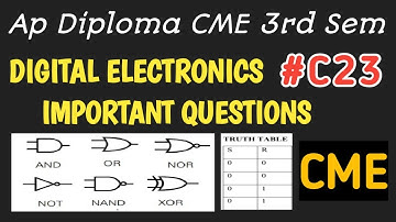 Digital electronics important questions| ap diploma C23 cme 3rd sem digital electronics importants|