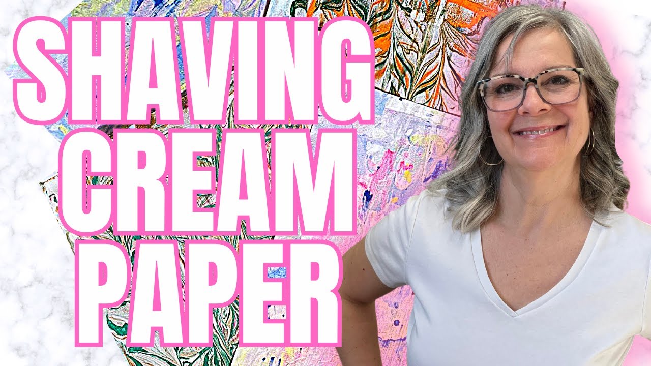 How to Paint with Shaving Cream / DIY Marbled Paper Crafting - YouTube