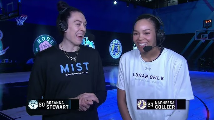Breanna Stewart & Napheesa Collier pre-game interview before inaugural game  of Unrivaled basketball - YouTube