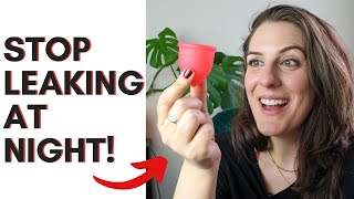 How to STOP menstrual cup from LEAKING at NIGHT on your period (how to insert the menstrual cup)