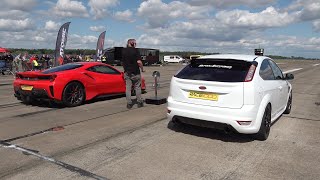 750HP Ford Focus ST vs Ferrari 488 Pista