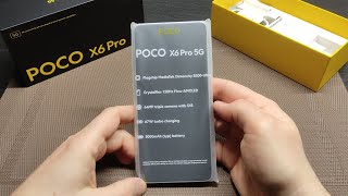 Xiaomi Poco X6 Pro Grey Unboxing ★ Detailed and long ★ 4K UHD