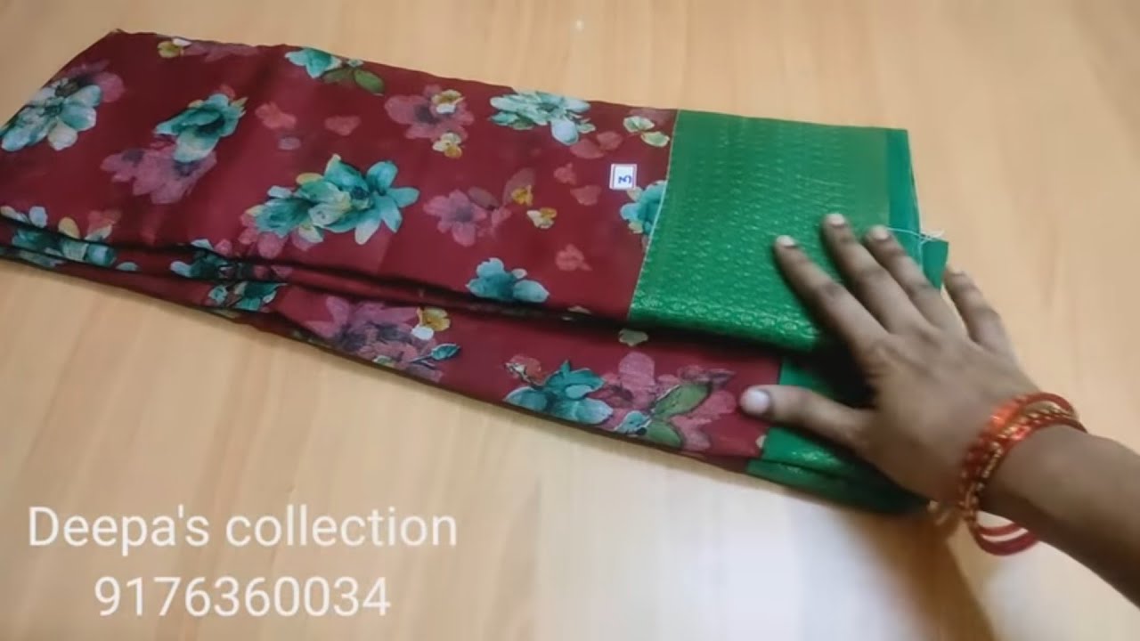 Lenin Fancy Cotton And Chiffon Brasso Sarees Collection 28 1 21 Deepa S Collection Youtube