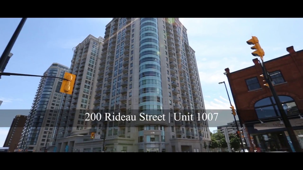 200 Rideau Street Unit 1007 One Bedroom Luxury Condo for Sale