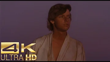 Binary Sunset Scene [4k UltraHD] - Star Wars: A New Hope (Force Theme)