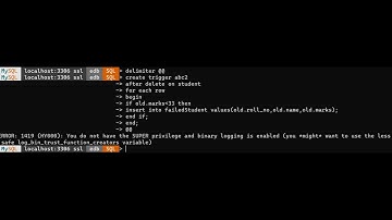 you do not have SUPER privileges and binary logging enabled problem solved in mysql | Error 1419