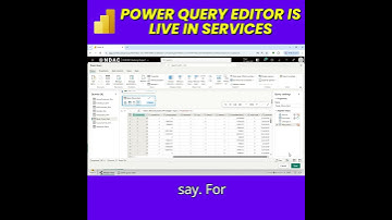 POWER QUERY EDITOR FEATURE NOW LIVE IN PBI SERVICES