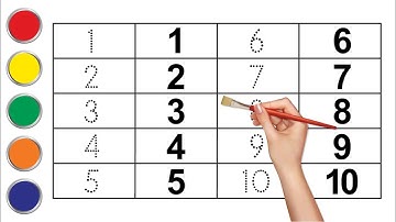 Learn Numbers l Follow the dots and write color numbers with a marker pen l 1-10 l Write Numbers
