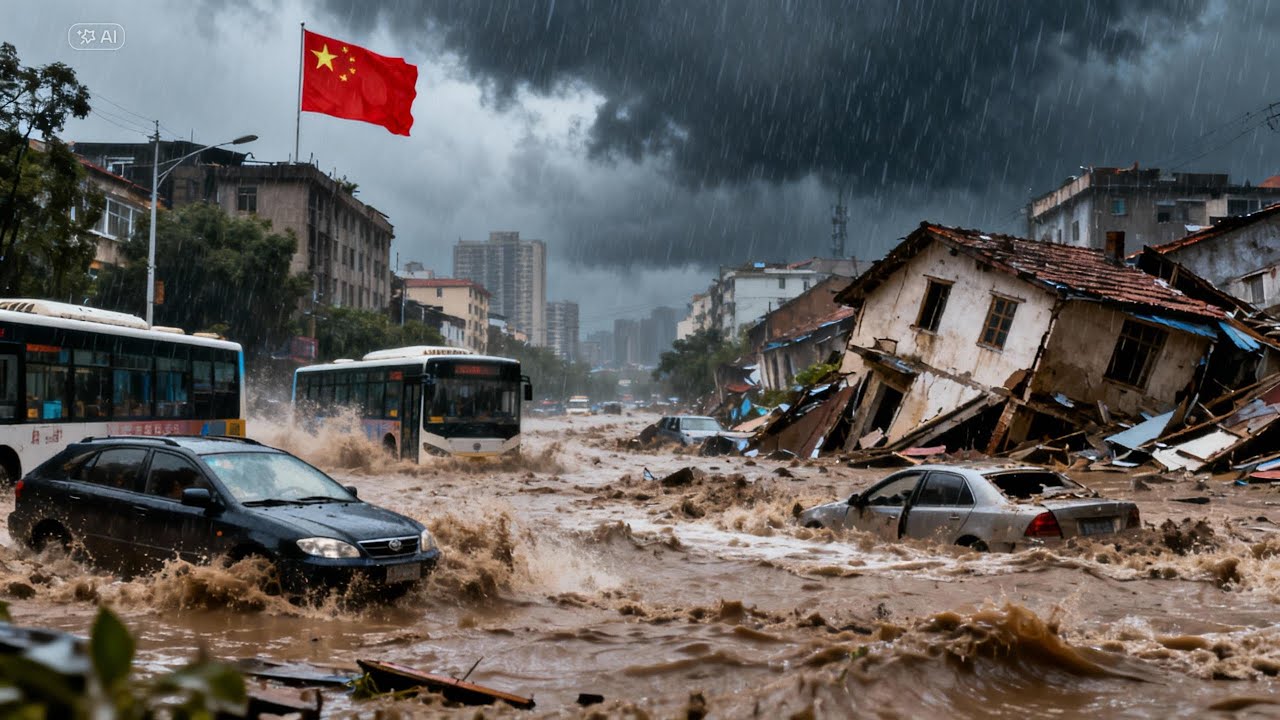 China Floods 2025: Super Typhoon Ragasa Smashes Cities, Streets Turn to Rivers