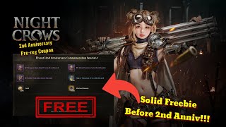 Night Crows Global: 2nd Anniversary Pre-register Coupon, Solid!! (Ended)