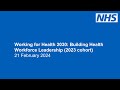 Working for health 2030 seminar 4