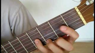 Video thumbnail of "Classical guitar string crossing"