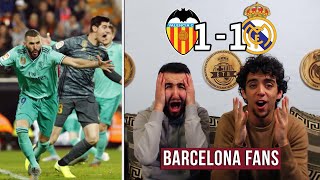 INCREDIBLE SCENES!! BARÇA FANS REACT TO MADRID'S LATE DRAW VS VALENCIA | REACTION - REACCION