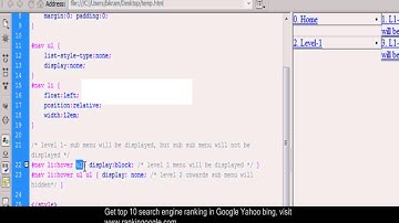 How to create Horizontal Navigation Menu : Video 2 | video tutorial series