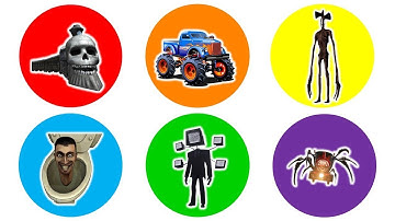 Spinwheel Ghost Train, Monster Truck, Siren Head, Skibidi Toilet, TV Man, Choco Charles