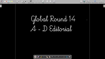 Codeforces Global Round 14 (A - D Editorial)