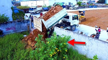 Nicely Start New Project! Transforming a Landfill Dumping & Dozer in Action!