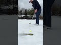 Little snow and a bit off the toe. No problem for Ai-ONE @holein1trickshots 🤣