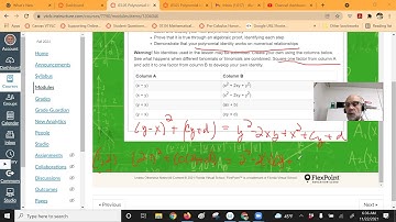 Assignment for Lesson 3.05 Polynomial Identities and Proofs