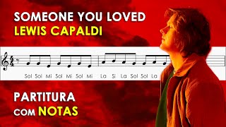 Someone You Loved | Partitura com Notas para Flauta Doce, Violino | Lewis Capaldi