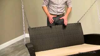 Soho Wicker Porch Swing with Cushion Video - Product Review Video For more details or to shop this Soho Wicker Porch Swing with Cushion Video, visit Hayneedle at http://www.hayneedle.com/product