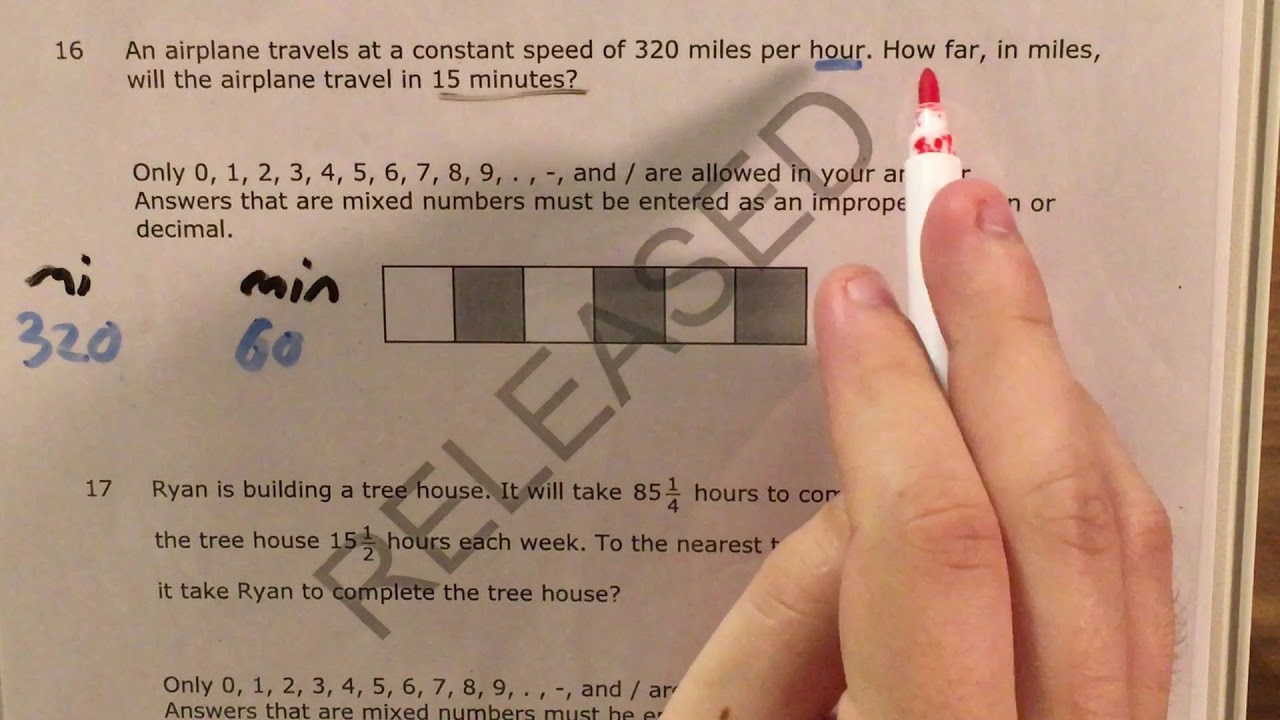 Nc 6th grade math released question 16 released 2018 2019 released