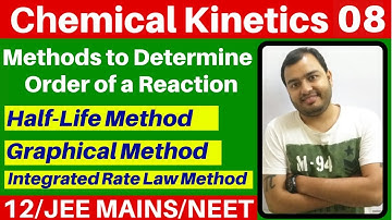 Chemical Kinetics 08 : How to Determine Order of Reaction? Half Life Method & other methods JEE/NEET