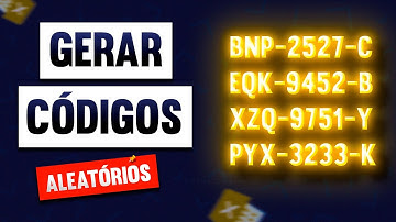 Como GERAR CÓDIGOS ALEATÓRIOS com Letras e Números no EXCEL