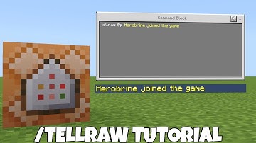 How to use tellraw in Minecraft Bedrock 2024!