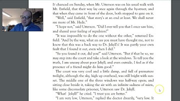 The Strange Case of Dr. Jekyll and Mr. Hyde: Ch 7 "Incident of the Window" Read Aloud w Analysis