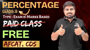 Class 6 | Percentage - Exam Mark Based | Maths for CDS, AFCAT, CAPF, SSC & All Competitive Exams