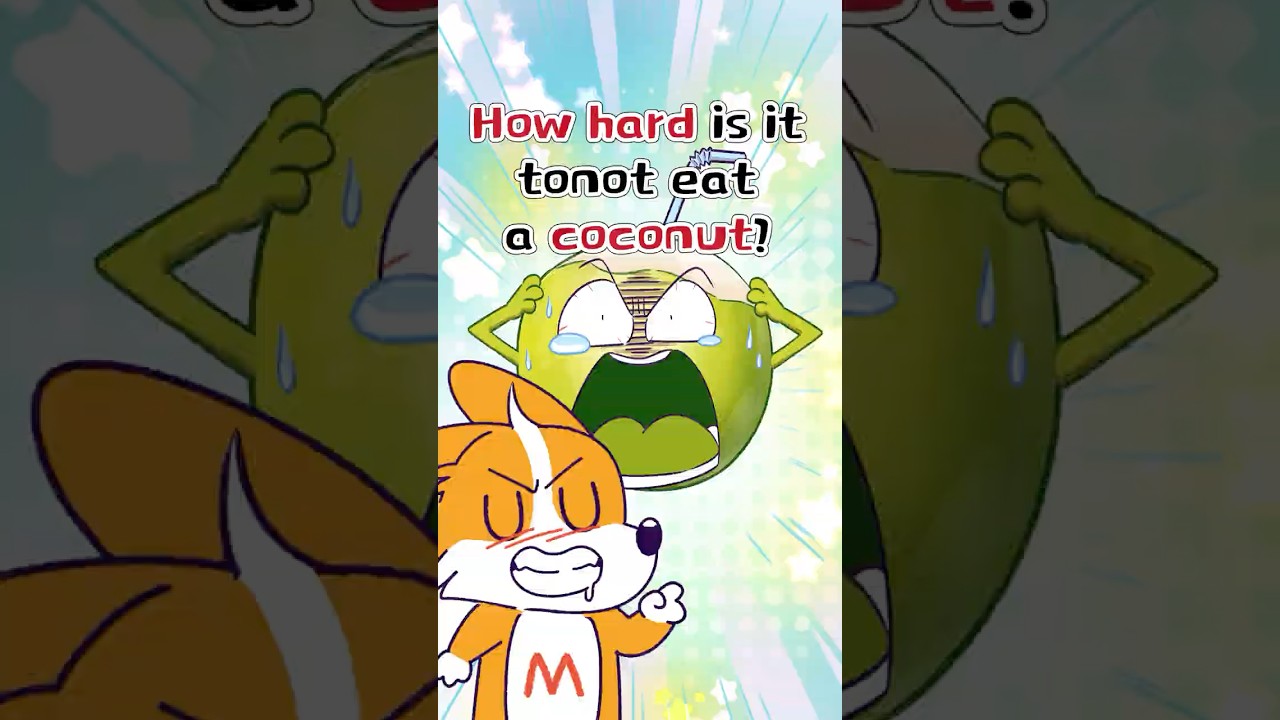 🥥How Hard Is It To Not Eat A Coconut❓ #shorts #trivia #lightcomics