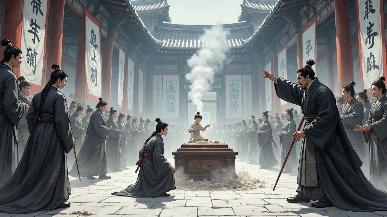 [AI Ficción] El día del entierro de mi padre, una mujer corrió hacia mi esposo con un niño en...