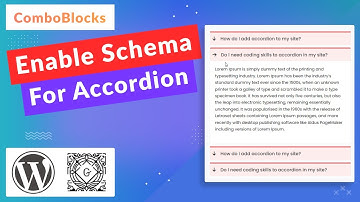 how to enable schema for accordion In Gutenberg?