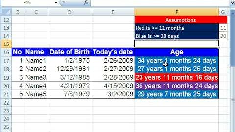 Excel Magic Trick # 271: Conditional Format w DATEDIF function