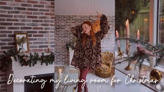 Decorating my fireplace & living room for Christmas