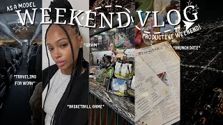 weekend vlog: out for brunch, modeling, grwm, hanging with friends, traveling