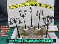 Como hacer FAROLES o arbotantes con LUZ/MAQUETAS, DIORAMAS O BELENES/2021