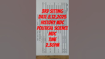 3rd sitting Time Table 1st Semester Mid Term Exam 2025 29