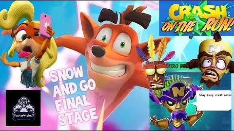 CRASH BANDICOOT..ON THE RUN!! FROSTY NINA CORTEX FINAL BOSS SNOW AND GO GAMEPLAY!