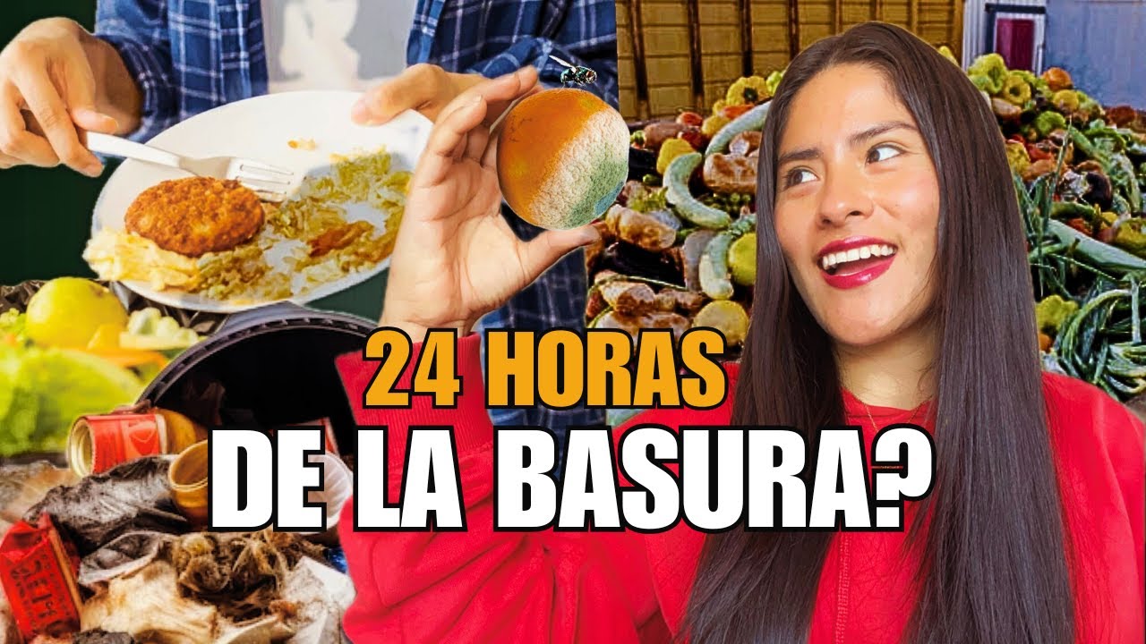 RESCATANDO COMIDA QUE VAN A TIRAR por 24 HORAS | ESPAÑA