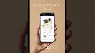 Elegant Floral Wedding Website | Editable Canva Template