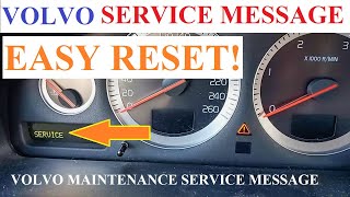 reset VOLVO service maintenance over-due message S60 V60 XC60 S60 V70 XC70 S80 XC90