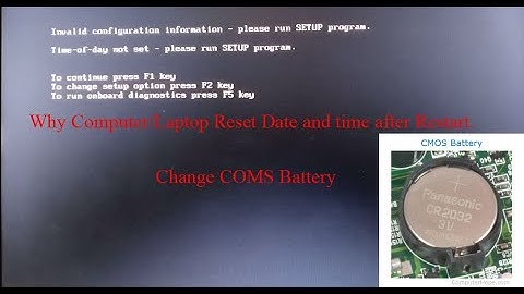 why computer Laptop reset Date and time Dell setup boot settings and reboot