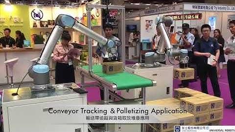 USE-Automation Universal Robots for Conveyor Tracking & Palletizing Application