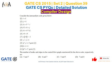 GATE CS 2015 | Set 2 - Question 39 | GATE CS Solutions | GATE CS PYQs, Compiler Design