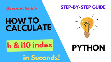 How to Calculate h Index & i10 Index from #Scopus in Seconds!  | Step-by-Step Guide | #Python  1