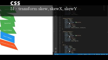 CSS 51 💻 transform skew, skewX, skewY