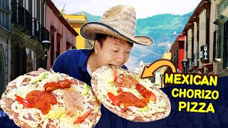 BREAKFAST: MEXICAN PIZZA (Tlayuda) & Mexican STREET FOOD at Local Market in Oaxaca