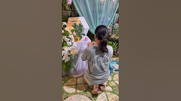 Trang trí Cổng hoa lụa và Gia tiên full hoa tươi | Rạp Cưới Mỹ Thanh Cái Bè.